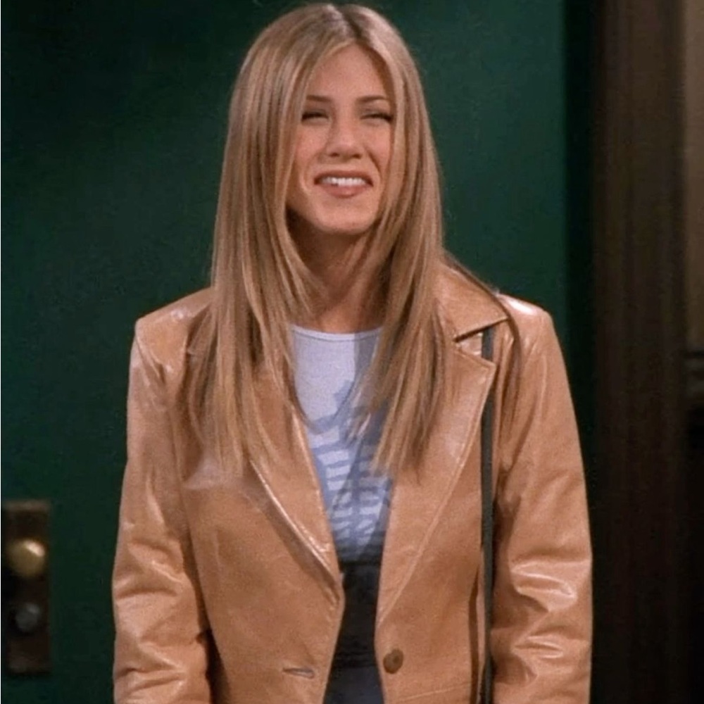 Women's Tan Leather Jacket coat 90’s